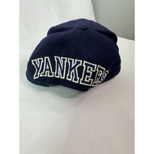 Vintage 90s American Needle NY Yankees Blockhead Snapback Hat Wool Blue White OG